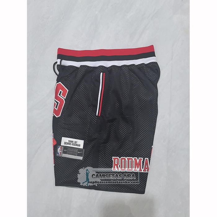 Pantalone Chicago Bulls Mitchell & Ness Just Don 1996-97 Negro